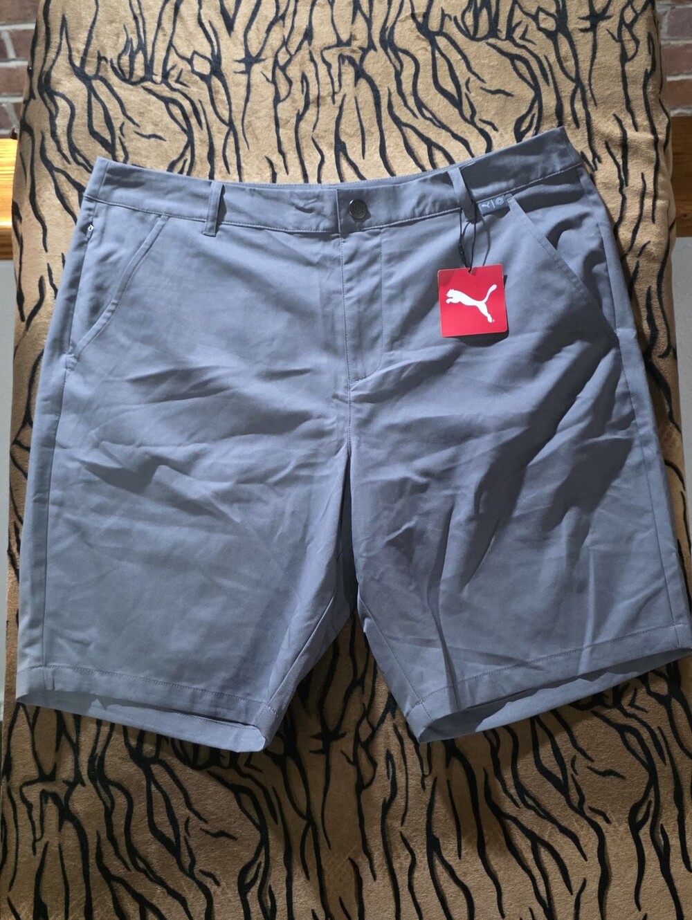 Puma Golf Men's Gray Stretch Performance Shorts NWT Size 34